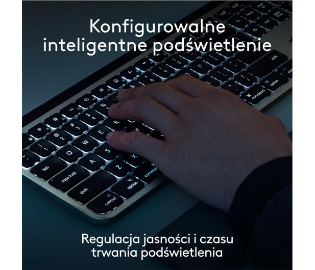 LOGITECH Klawiatura MX Keys S for Mac Space Grey US 920-011637 - 1261398 - zdjęcie 7